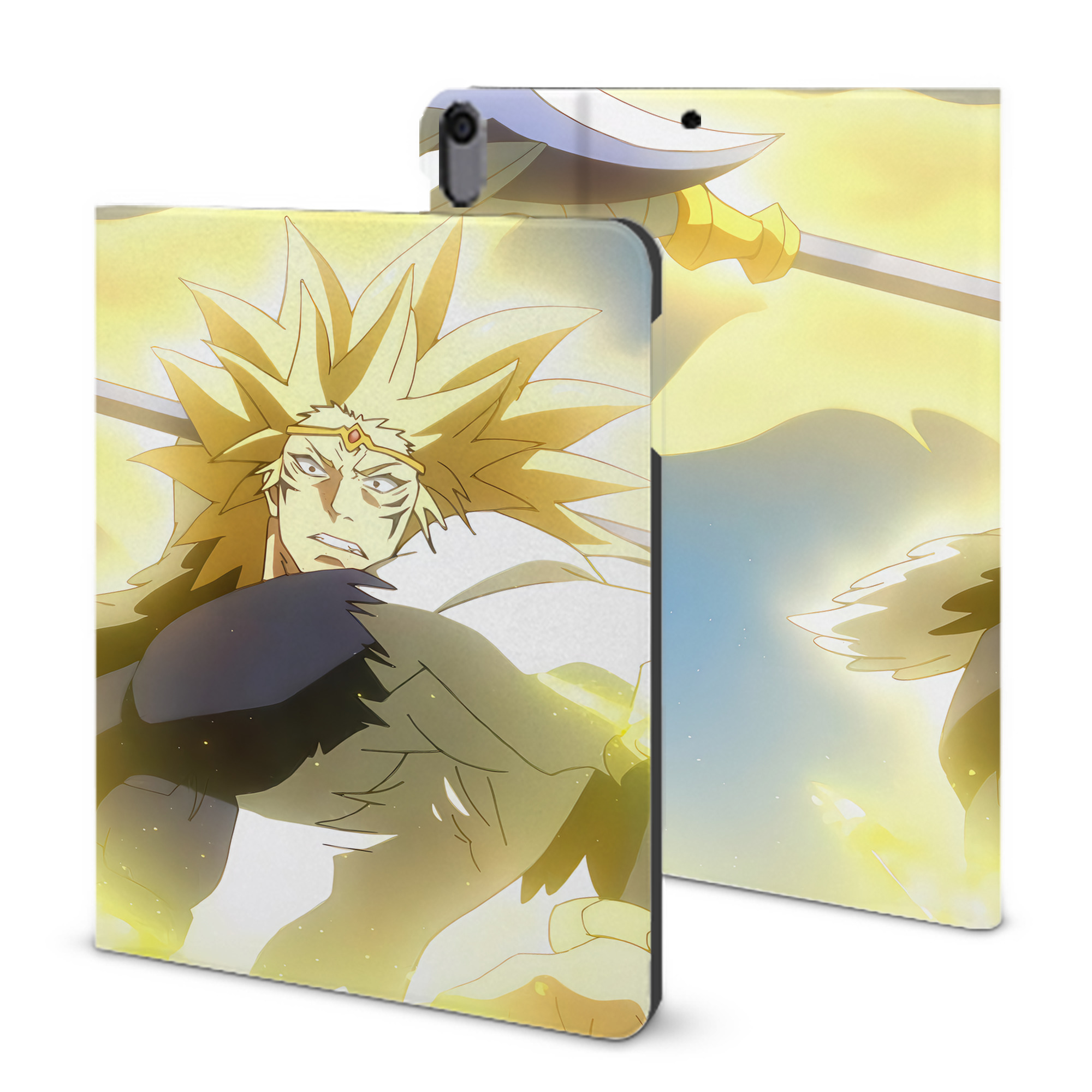 （画像用） 転スラ Regarding Reincarnated to Slime IPad ケース ブック型 PUレザー TPU 耐衝撃 軽量 薄型 ペン収納なし 全面保護 IPad 各モデル対応